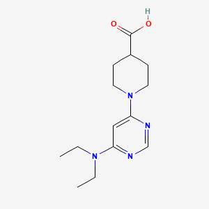 1-(6-(Diethylamino)pyrimidin-4-yl)piperidine-4-carboxylic acid chemical structure (CAS 1353985-75-7)