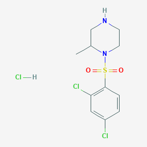 1-((2,4-Dichlorophenyl)sulfonyl)-2-methylpiperazine hydrochloride chemical structure (CAS 1353986-11-4)