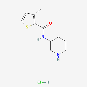 3-Methyl-N-(piperidin-3-yl)thiophene-2-carboxamide hydrochloride chemical structure (CAS 1353987-25-3)