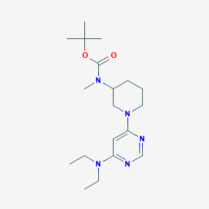 tert-Butyl (1-(6-(diethylamino)pyrimidin-4-yl)piperidin-3-yl)(methyl)carbamate chemical structure (CAS 1353987-99-1)