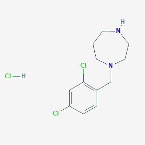 1-(2,4-Dichlorobenzyl)-1,4-diazepane hydrochloride chemical structure (CAS 1353988-02-9)