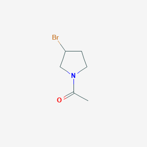1-(3-Bromopyrrolidin-1-yl)ethanone chemical structure (CAS 1353989-43-1)