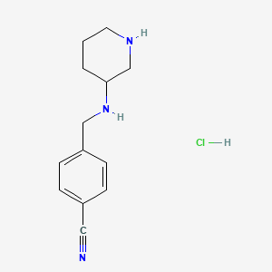 4-((Piperidin-3-ylamino)methyl)benzonitrile hydrochloride chemical structure (CAS 1353989-71-5)