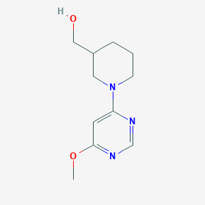 (1-(6-Methoxypyrimidin-4-yl)piperidin-3-yl)methanol chemical structure (CAS 1353989-77-1)