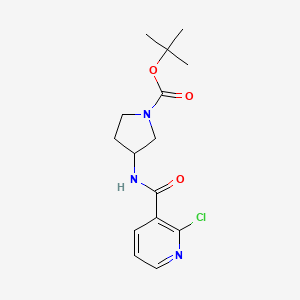 tert-Butyl 3-(2-chloronicotinamido)pyrrolidine-1-carboxylate chemical structure (CAS 1353989-82-8)
