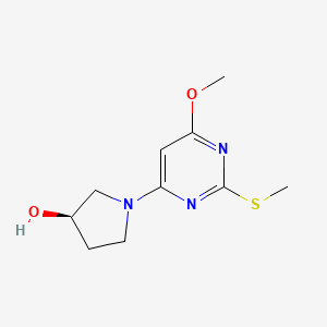 (R)-1-(6-Methoxy-2-(methylthio)pyrimidin-4-yl)pyrrolidin-3-ol chemical structure (CAS 1353995-31-9)