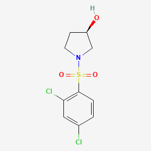 (R)-1-((2,4-Dichlorophenyl)sulfonyl)pyrrolidin-3-ol chemical structure (CAS 1353995-46-6)