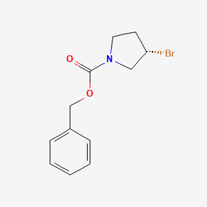 (S)-Benzyl 3-bromopyrrolidine-1-carboxylate chemical structure (CAS 1353995-89-7)