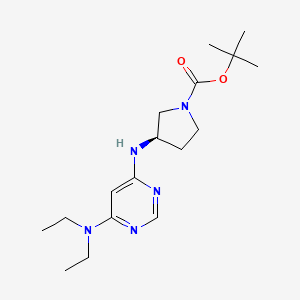 (R)-tert-Butyl 3-((6-(diethylamino)pyrimidin-4-yl)amino)pyrrolidine-1-carboxylate chemical structure (CAS 1354000-17-1)