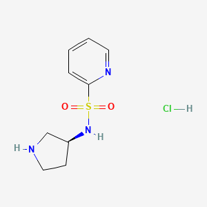 (S)-N-(Pyrrolidin-3-yl)pyridine-2-sulfonamide hydrochloride chemical structure (CAS 1354000-34-2)