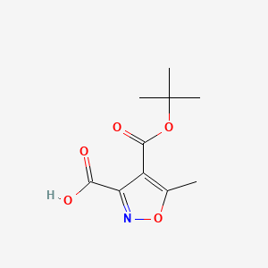 4-(tert-Butoxycarbonyl)-5-methylisoxazole-3-carboxylic acid chemical structure (CAS 135401-79-5)