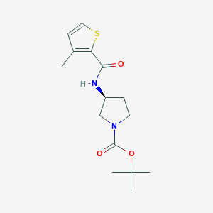 (S)-tert-Butyl 3-(3-methylthiophene-2-carboxamido)pyrrolidine-1-carboxylate chemical structure (CAS 1354010-01-7)
