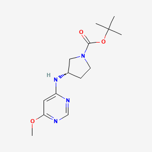(S)-tert-Butyl 3-((6-methoxypyrimidin-4-yl)amino)pyrrolidine-1-carboxylate chemical structure (CAS 1354010-22-2)