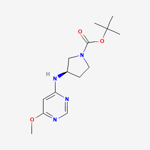(R)-tert-Butyl 3-((6-methoxypyrimidin-4-yl)amino)pyrrolidine-1-carboxylate chemical structure (CAS 1354011-13-4)