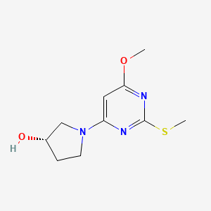 (S)-1-(6-Methoxy-2-(methylthio)pyrimidin-4-yl)pyrrolidin-3-ol chemical structure (CAS 1354018-67-9)