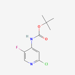 tert-Butyl (2-chloro-5-fluoropyridin-4-yl)carbamate chemical structure (CAS 1354223-67-8)