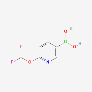 (6-(Difluoromethoxy)pyridin-3-yl)boronic acid chemical structure (CAS 1354290-88-2)