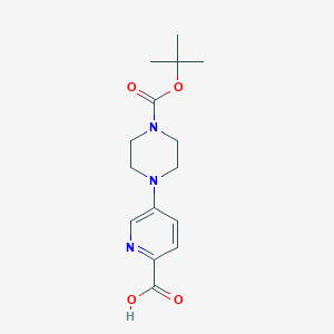 5-(4-(tert-Butoxycarbonyl)piperazin-1-yl)picolinic acid chemical structure (CAS 1354355-86-4)