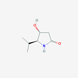 rel-(4R,5S)-4-Hydroxy-5-isopropylpyrrolidin-2-one chemical structure (CAS 1354357-67-7)