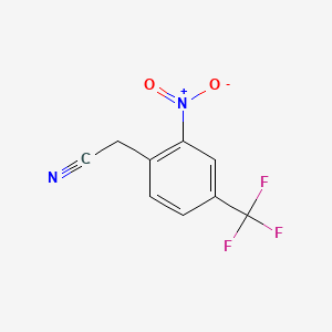 2-(2-Nitro-4-(trifluoromethyl)phenyl)acetonitrile chemical structure (CAS 13544-06-4)