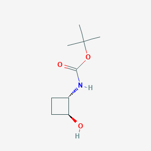 rel-tert-Butyl ((1S,2S)-2-hydroxycyclobutyl)carbamate chemical structure (CAS 1354422-81-3)