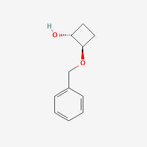 trans-2-(Benzyloxy)cyclobutan-1-ol chemical structure (CAS 1354424-66-0)