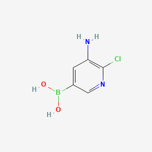 (5-Amino-6-chloropyridin-3-yl)boronic acid chemical structure (CAS 1354697-94-1)
