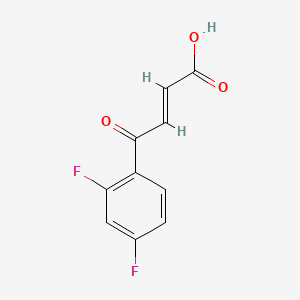 (E)-4-(2,4-Difluorophenyl)-4-oxobut-2-enoic acid chemical structure (CAS 1354707-64-4)