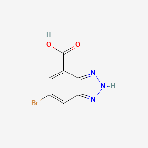 5-Bromo-1H-1,2,3-benzotriazole-7-carboxylic acid chemical structure (CAS 1354777-44-8)