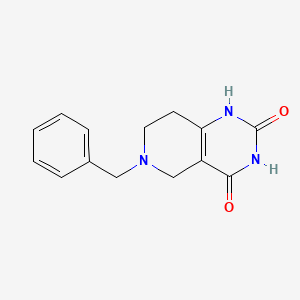 6-Benzyl-5,6,7,8-tetrahydropyrido[4,3-d]pyrimidine-2,4(1H,3H)-dione chemical structure (CAS 135481-57-1)