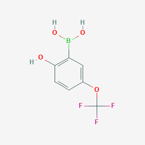 2-Hydroxy-5-(trifluoromethoxy)phenylboronic acid chemical structure (CAS 1354819-26-3)
