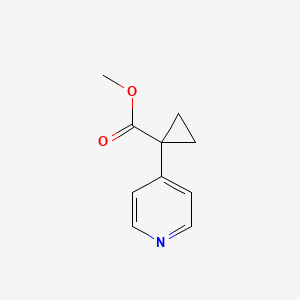 Methyl 1-(pyridin-4-yl)cyclopropanecarboxylate chemical structure (CAS 1354940-74-1)