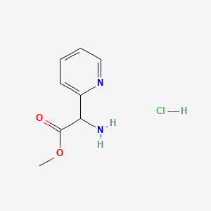 Methyl 2-amino-2-(pyridin-2-yl)acetate hydrochloride chemical structure (CAS 1354949-64-6)