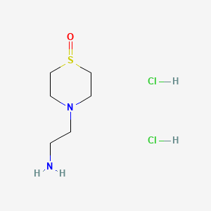 4-(2-Aminoethyl)thiomorpholine 1-oxide dihydrochloride chemical structure (CAS 1354951-49-7)