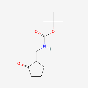 tert-Butyl ((2-oxocyclopentyl)methyl)carbamate chemical structure (CAS 1354953-48-2)