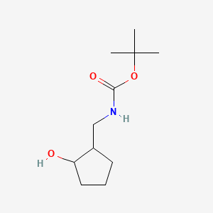 tert-Butyl ((2-hydroxycyclopentyl)methyl)carbamate chemical structure (CAS 1354957-79-1)