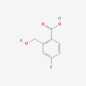 4-Fluoro-2-(hydroxymethyl)benzoic acid chemical structure (CAS 1354960-91-0)