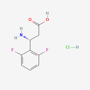 (3R)-3-Amino-3-(2,6-difluorophenyl)propanoic acid hydrochloride chemical structure (CAS 1354970-44-7)