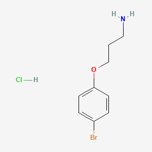 3-(4-Bromophenoxy)propan-1-amine hydrochloride chemical structure (CAS 1354972-28-3)