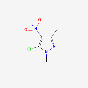 5-Chloro-1,3-dimethyl-4-nitro-1H-pyrazole chemical structure (CAS 13551-73-0)