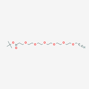 tert-Butyl 4,7,10,13,16,19-hexaoxadocos-21-ynoate chemical structure (CAS 1355197-95-3)
