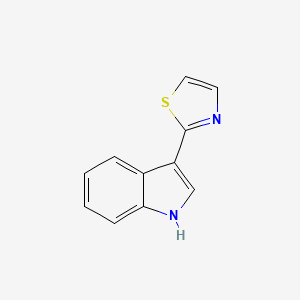3-(1,3-Thiazol-2-yl)-1H-indole chemical structure (CAS 135531-86-1)