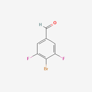 4-Bromo-3,5-difluorobenzaldehyde chemical structure (CAS 135564-22-6)