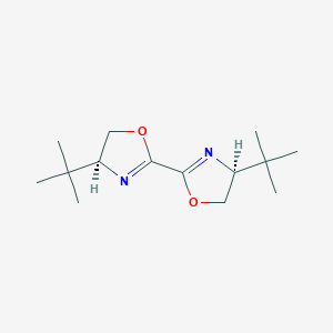 (4S,4'S)-4,4'-Bis(1,1-dimethylethyl)-4,4',5,5'-tetrahydro-2,2'-bioxazole chemical structure (CAS 135565-31-0)