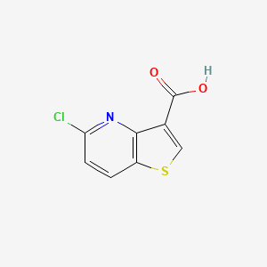 5-Chlorothieno[3,2-b]pyridine-3-carboxylic acid chemical structure (CAS 1356016-34-6)