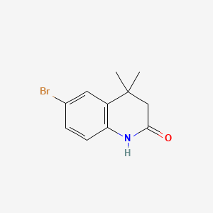 6-Bromo-4,4-dimethyl-3,4-dihydroquinolin-2(1H)-one chemical structure (CAS 135631-90-2)