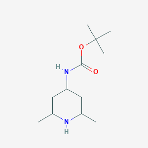 tert-Butyl (2,6-dimethylpiperidin-4-yl)carbamate chemical structure (CAS 135632-63-2)