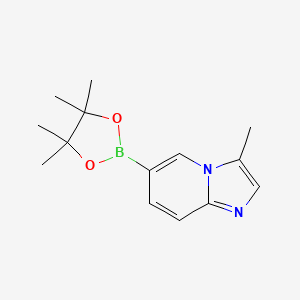 3-Methyl-6-(4,4,5,5-tetramethyl-1,3,2-dioxaborolan-2-yl)imidazo[1,2-a]pyridine chemical structure (CAS 1356400-75-3)