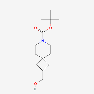 tert-Butyl 2-(hydroxymethyl)-7-azaspiro[3.5]nonane-7-carboxylate chemical structure (CAS 1356476-27-1)