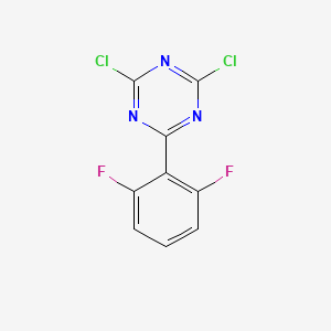 2,4-Dichloro-6-(2,6-difluorophenyl)-1,3,5-triazine chemical structure (CAS 1356485-01-2)